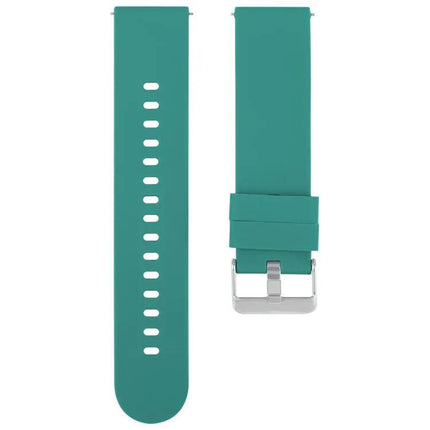 Solid Color Silicone Watch Band 20mm With Steel Buckle