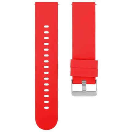 Solid Color Silicone Watch Band 20mm With Steel Buckle