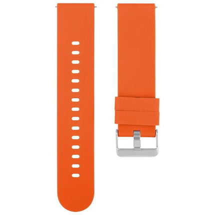 Solid Color Silicone Watch Band 20mm With Steel Buckle
