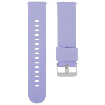 Solid Color Silicone Watch Band 20mm With Steel Buckle