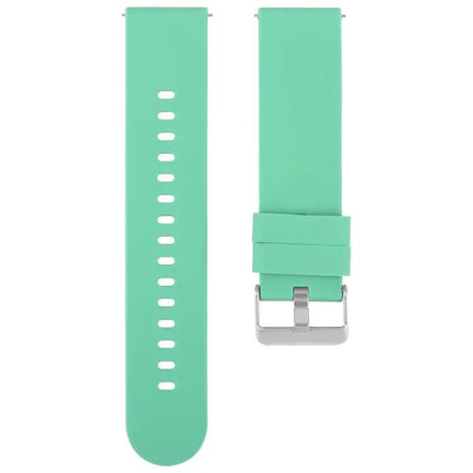 Solid Color Silicone Watch Band 20mm With Steel Buckle