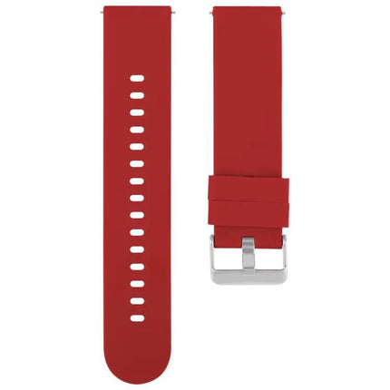 Solid Color Silicone Watch Band 20mm With Steel Buckle