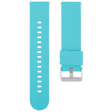 Solid Color Silicone Watch Band 20mm With Steel Buckle