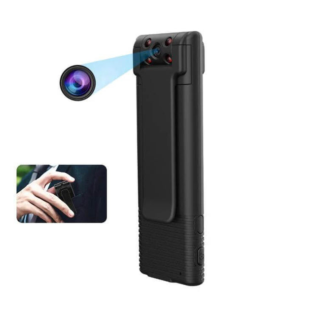 B21 Handheld Wide-Angle Video Recorder for Daily Use compact black handheld recorder with clip for vlogging and travel
