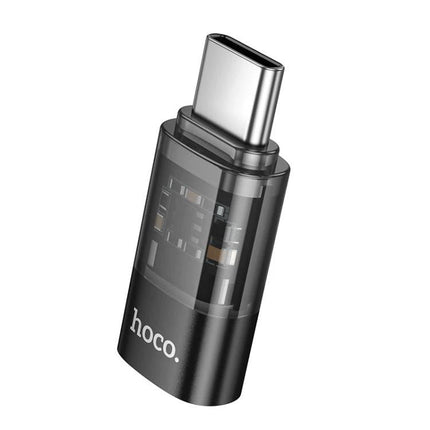 Hoco Adapter for Daily Device Connections on the Go - compact Type-C to 8 Pin adapter in aluminum alloy and PVC for charging and data transfer
