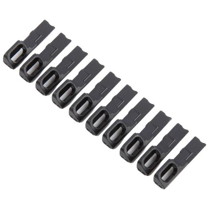 Keep Your iPhone Functional with Replacement Earpiece Bracket for Daily Use - row of black replacement earpiece brackets for iPhone audio repair