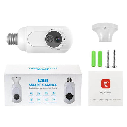 WiFi Bulb Security Camera with Night Vision for Home Monitoring in E27 form factor with 1080P, motion alerts and app live view