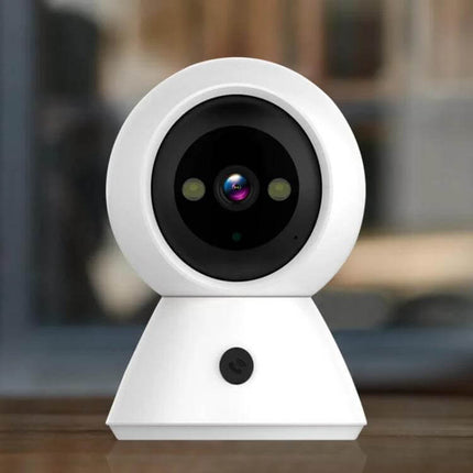 K11 Wireless Home Security Camera with Night Vision white indoor 1080P HD camera showing lens and status LED for home monitoring