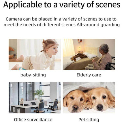 K11 Wireless Home Security Camera with Night Vision monitoring baby-sitting, elderly care, office surveillance and pet sitting scenes