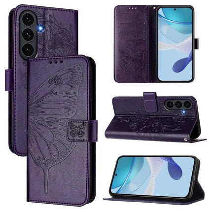 Embossed Butterfly Leather Case For Samsung S26 Series