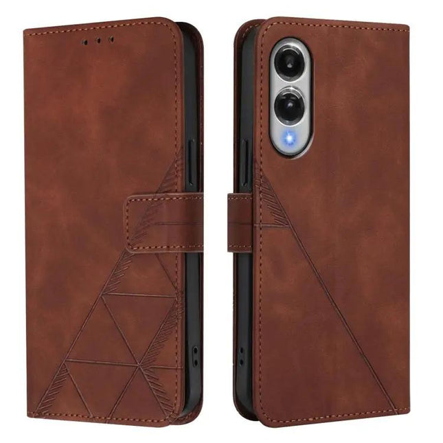 Crossbody 3D Embossed Leather Phone Case for Samsung S25Edge