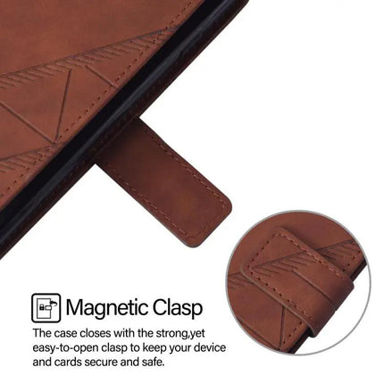 3D Embossed PU Leather Crossbody Flip Case For Galaxy S26