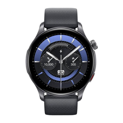 Alt Tag: Zeblaze Smart Watch for Everyday Fitness and Daily Connectivity sleek black round smartwatch displaying step and heart rate dials