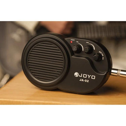 JOYO Mini Guitar Amplifier for Home Practice Sessions – compact black JA-02 amp with volume, tone knobs and aux/headphone jack