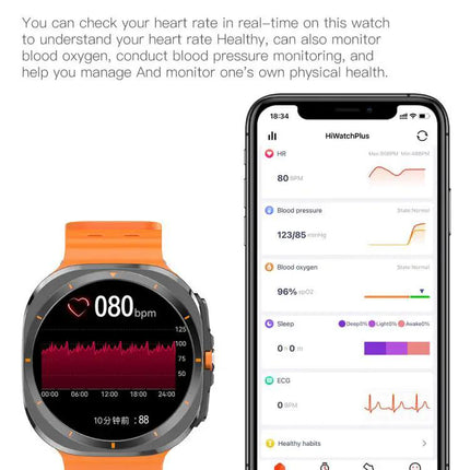 Bluetooth Smartwatch With 1.51 Inch Screen And Heart Monitor