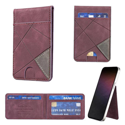 Prismatic Leather Magnetic Wallet for Credit Cards and IDs - slim PU leather phone wallet with card slots and magnetic attachment