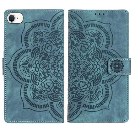 Mandala Leather Phone Case For Daily Use Protecting Your Phone During Errands And Commuting - teal mandala wallet phone case with card slots