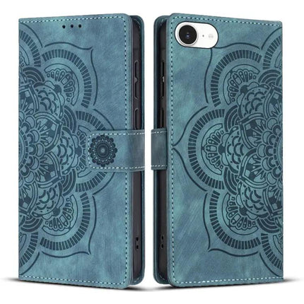 Mandala Embossed Leather Phone Case For Everyday Protection