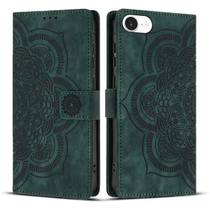 Mandala Embossed Leather Phone Case For Everyday Protection