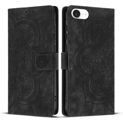Mandala Embossed Leather Phone Case For Everyday Protection