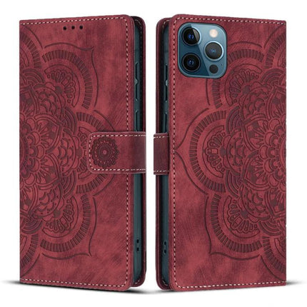 Retro Leather Phone Case With Card Slot For Daily Essentials And On The Go Use For Everyday Convenience - red floral wallet folio with kickstand and card slots