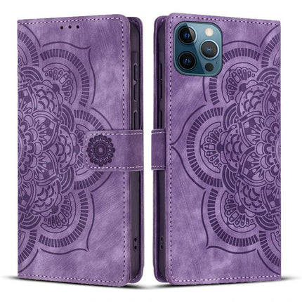 Retro Leather Phone Case With Card Slot For Daily Essentials And On The Go Use For Everyday Convenience - purple embossed wallet folio with kickstand
