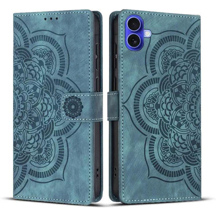 Mandala Embossed Leather Phone Case For Everyday Protection