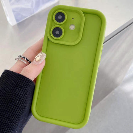 Protective TPU Phone Case for iPhone Everyday Life Protection for Daily Commute and Work Tasks — slim green TPU case showing camera cutout and grip