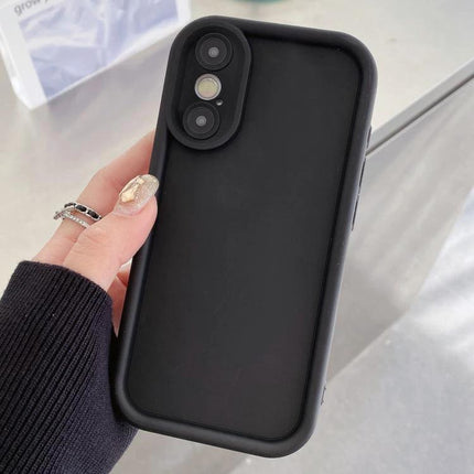 Durable iPhone Case for Everyday Use slim black TPU protective case showing camera and edge protection