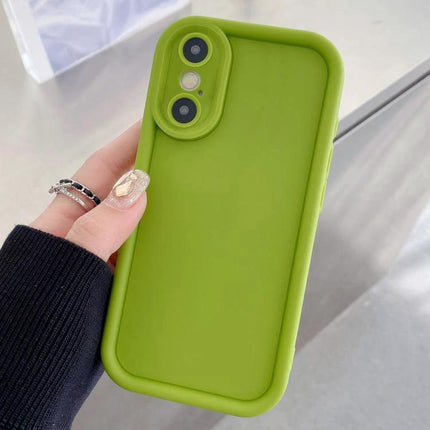 Durable iPhone Case for Everyday Use - slim green flexible TPU protective phone case shielding camera and screen