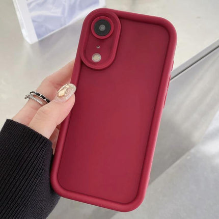 Durable iPhone Case for Everyday Use slim red TPU protective case showing camera and raised edges