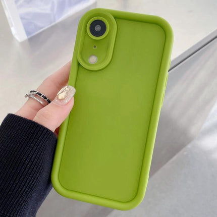 Durable iPhone Case for Everyday Use slim flexible TPU green protective phone case showing camera protection