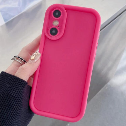 Durable iPhone Case for Everyday Use - slim pink TPU protective case shielding screen and camera, comfortable grip
