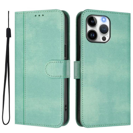 Essential Leather Phone Case for Everyday Carry - mint green wallet-style phone case with card slots, TPU core and PU leather exterior