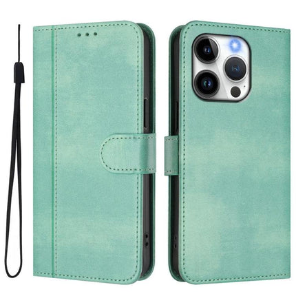 Leather Phone Case With Card Slots For Daily Errands And Everyday Carry Essentials - mint green wallet-style PU leather case with strap and TPU interior