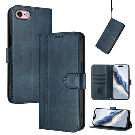 Leather Phone Case With Card Slot Storage For Everyday Commute And Shopping Slim Design - navy blue wallet folio with card slots and stand