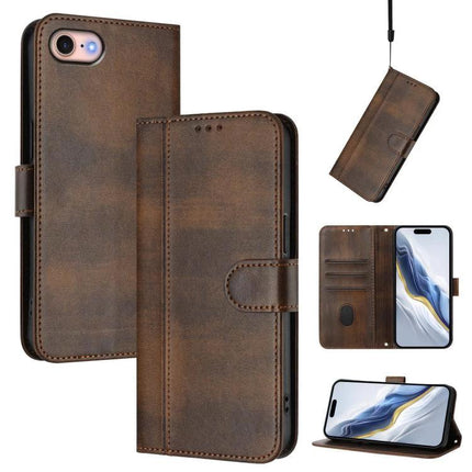 Leather Phone Case With Card Slot Storage For Everyday Commute And Shopping Slim Design - brown slim wallet phone case with card slots and kickstand