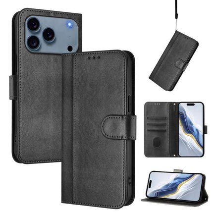 Retro Leather Phone Case for Everyday Protection in black with card slots, TPU core, PU leather exterior and built-in kickstand