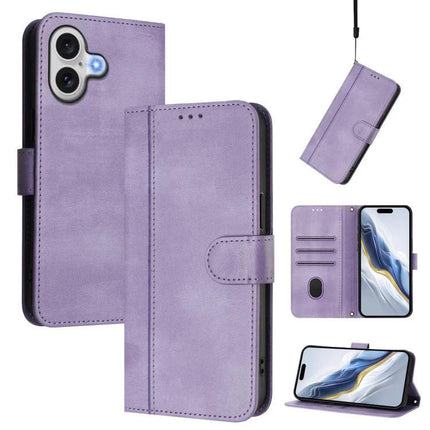 Leather Phone Case With Card Storage For Everyday Carry in purple PU leather wallet style with TPU inner shell and card slots