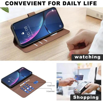 RFID PU Leather Wallet Case For Samsung Galaxy S21 Ultra