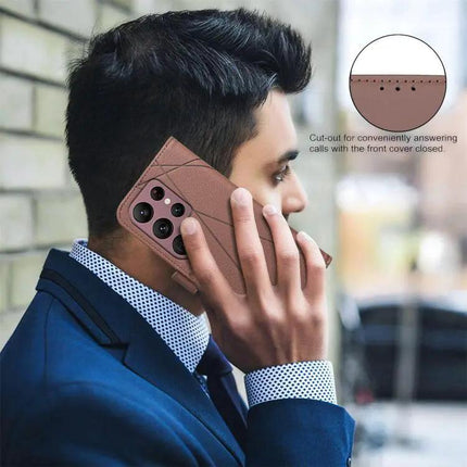 RFID PU Leather Wallet Case For Samsung Galaxy S21 Ultra