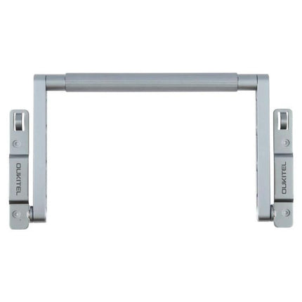 OUKITEL Foldable Metal Holder for Rugged Tablets Daily Use - silver alloy portable tablet stand for hands-free outdoor and office use