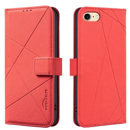 Leather Phone Case With Card Slots For Everyday Essentials And Slim Wallet Replacement - red folio wallet case with three card slots and RFID protection