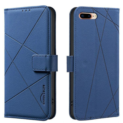 Phone Case With Card Holder For Everyday Errands - blue PU leather wallet case with three card slots and cash pocket, magnetic closure, TPU protection