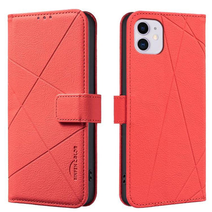 Leather Phone Case With Card Slots For Everyday Use - red PU leather wallet phone case with card slots and secure magnetic clasp