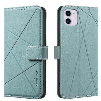 Leather Phone Case With Card Slots For Everyday Use in mint green PU leather wallet case with clasp and TPU inner shell