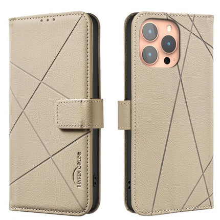 Leather Phone Case With Card Slots For Everyday Essentials And Slim Wallet Replacement - beige folio with 3 card slots, cash compartment and RFID protection