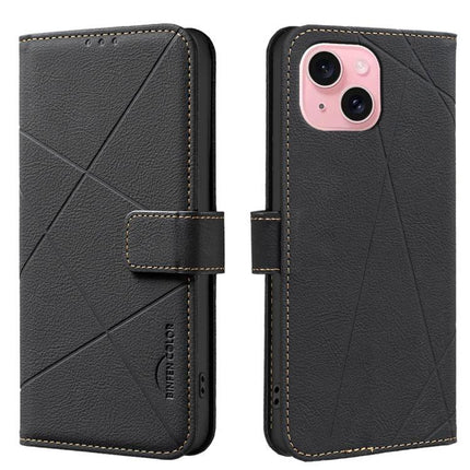Leather Phone Case With Card Slots for Everyday Use - black PU leather wallet case holding 3 cards and cash, magnetic flap and soft TPU shell