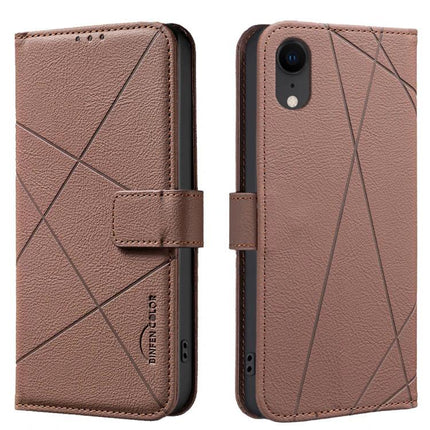 Phone Case With Card Holder For Everyday Errands - brown PU leather wallet case with three card slots and cash pocket, TPU inner shell, magnetic closure