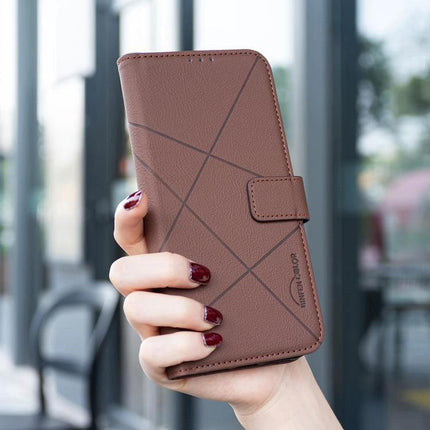 Phone Case With Card Holder For Everyday Errands - brown PU leather wallet phone case with three card slots and cash pocket